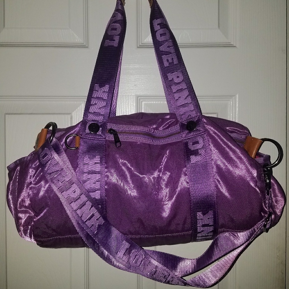 Purple Satin VS PINK Mini Duffle Bag